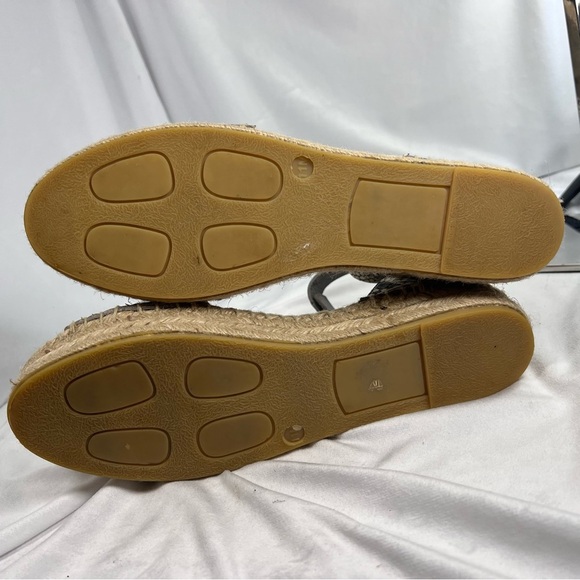 VINCE Sophie Espadrille Snakeskin Leather Wedge Sandals Size 11 - Picture 6 of 7